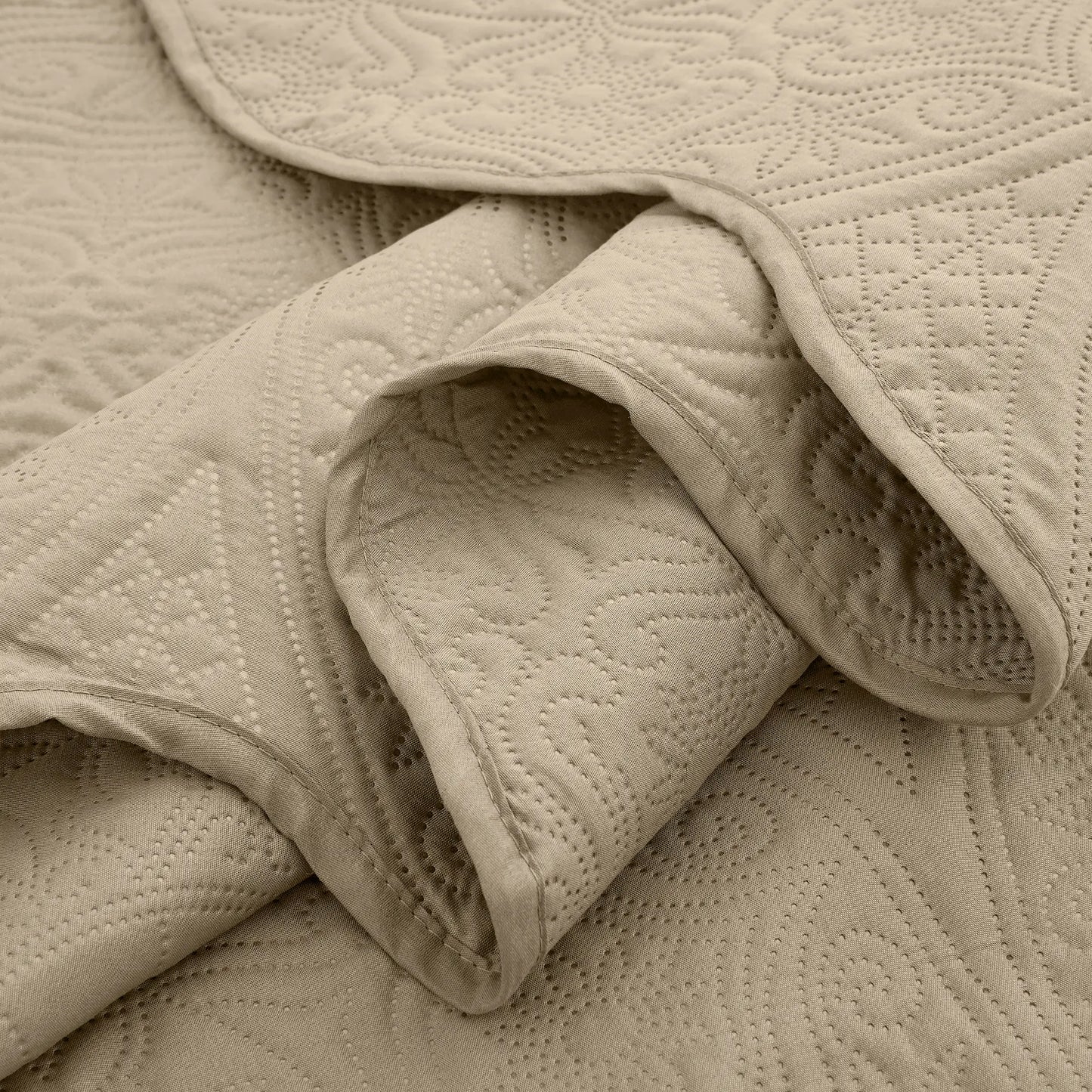 Imperial Homeware Floral Ultrasonic Quilted Bedspread Set – Lightweight Polyester Coverlet with Pillow Sham(S), Soft Breathable All-Season Bedding, Machine Washable, Twin/ Queen/ King