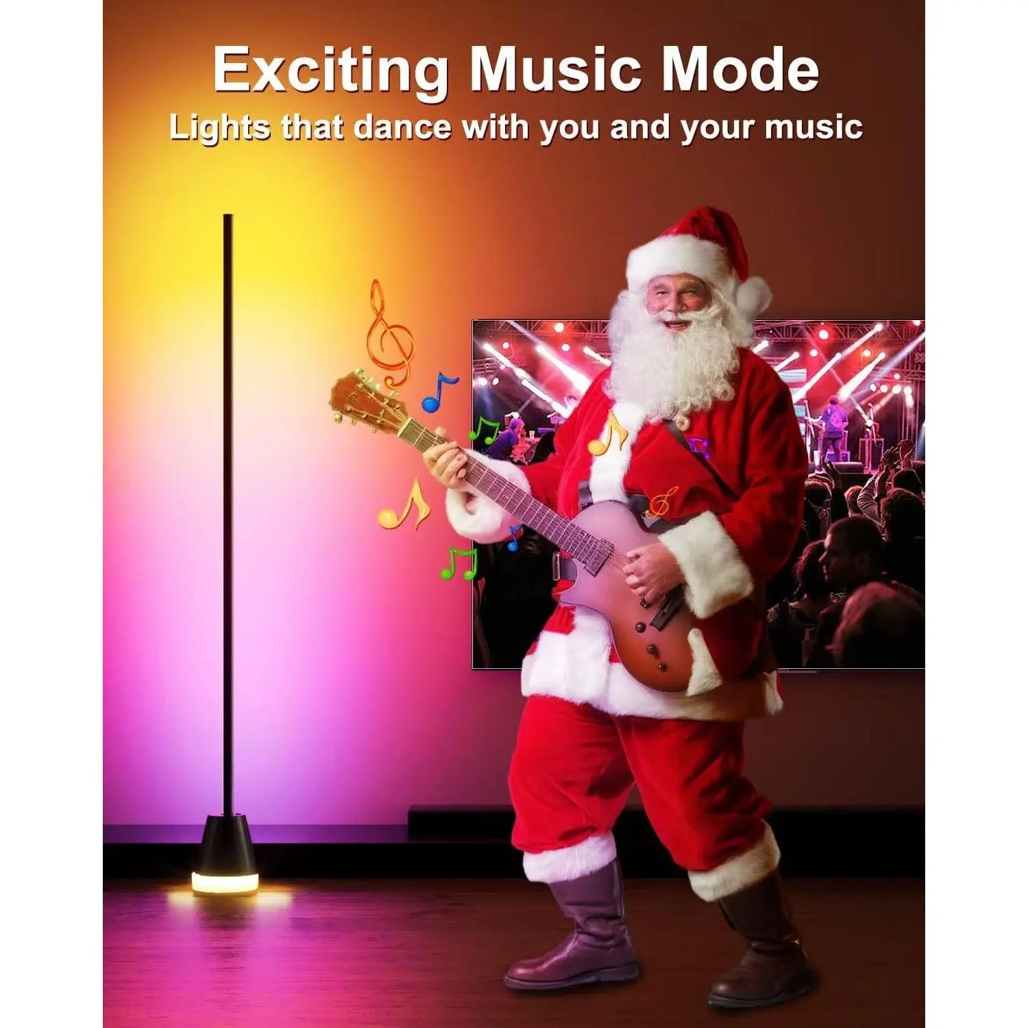 Smart RGB LED Corner Floor Lamp,172 Leds Bright Standing Lamps for Living Room with APP and Remote,Modern Floor Lamp with Music Sync and 16 Million Colors, Ambient Lighting for Bedroom