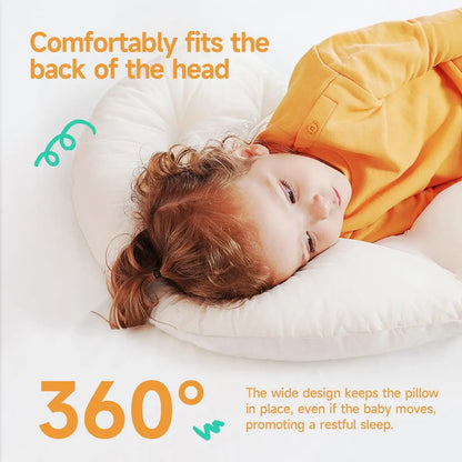 Choc Chick Curve Toddler Body Pillow for Sleep Training, 34X27 Inches Moon Shape Soft Child Hug Pillow, 100% Natural Cotton Pillowcase, Washable & Breathable Crib Pillow for Kids