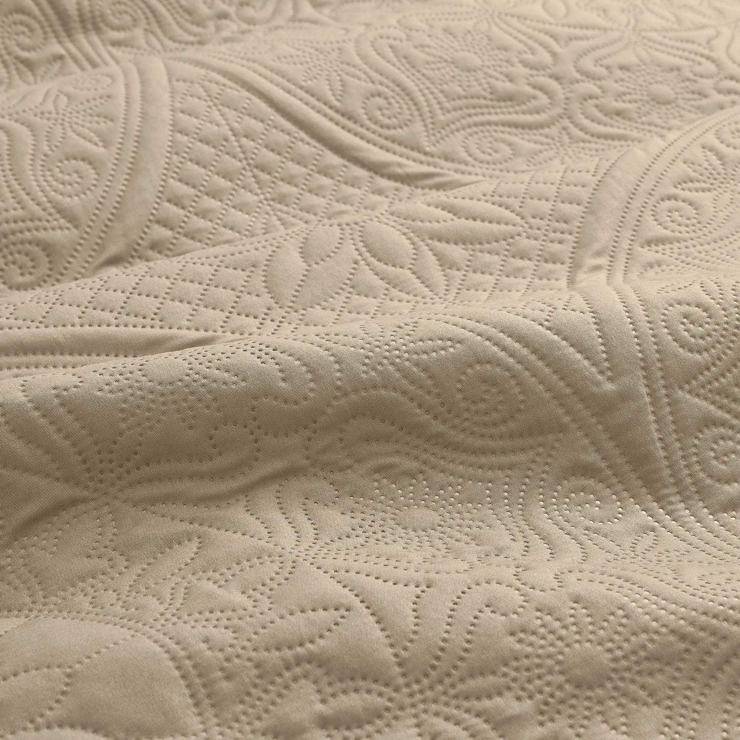 Imperial Homeware Floral Ultrasonic Quilted Bedspread Set – Lightweight Polyester Coverlet with Pillow Sham(S), Soft Breathable All-Season Bedding, Machine Washable, Twin/ Queen/ King